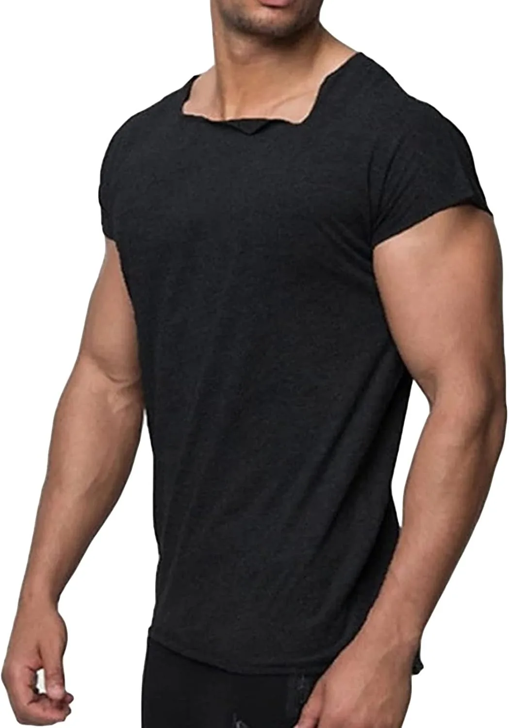 

Футболка JEsilunmaMY с асимметричным вырезом, Casual, короткий рукав