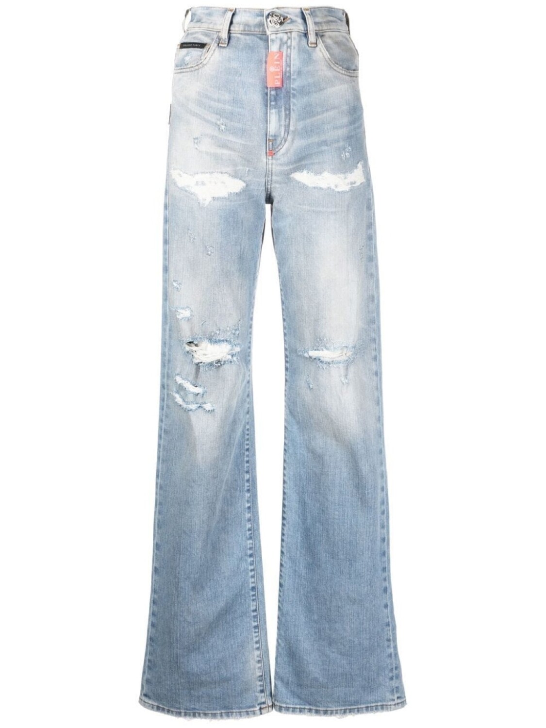 

Philipp Plein джинсы с прорезями, синий