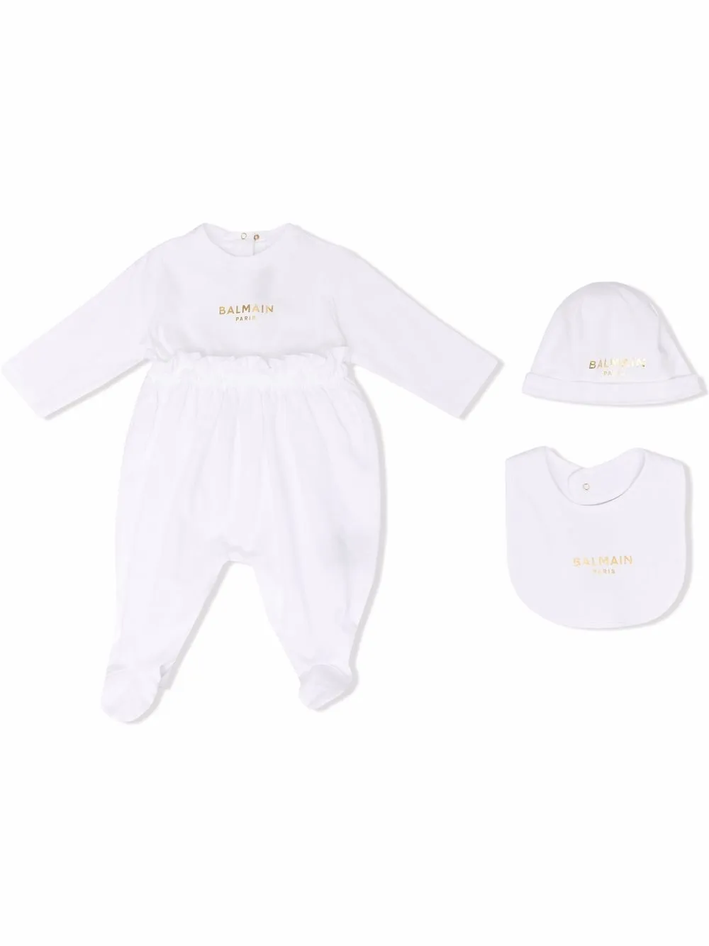 

Комплект для новорожденного с логотипом Balmain Kids, белый