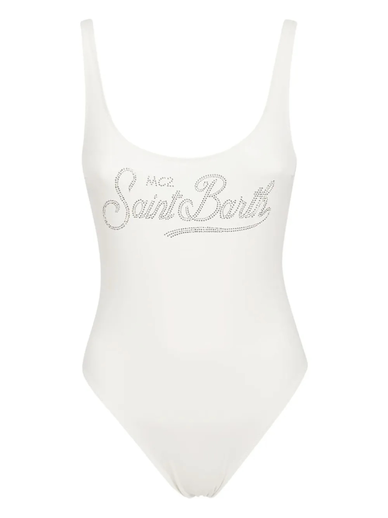 

Купальник MC2 Saint Barth, украшенный стразами, белый