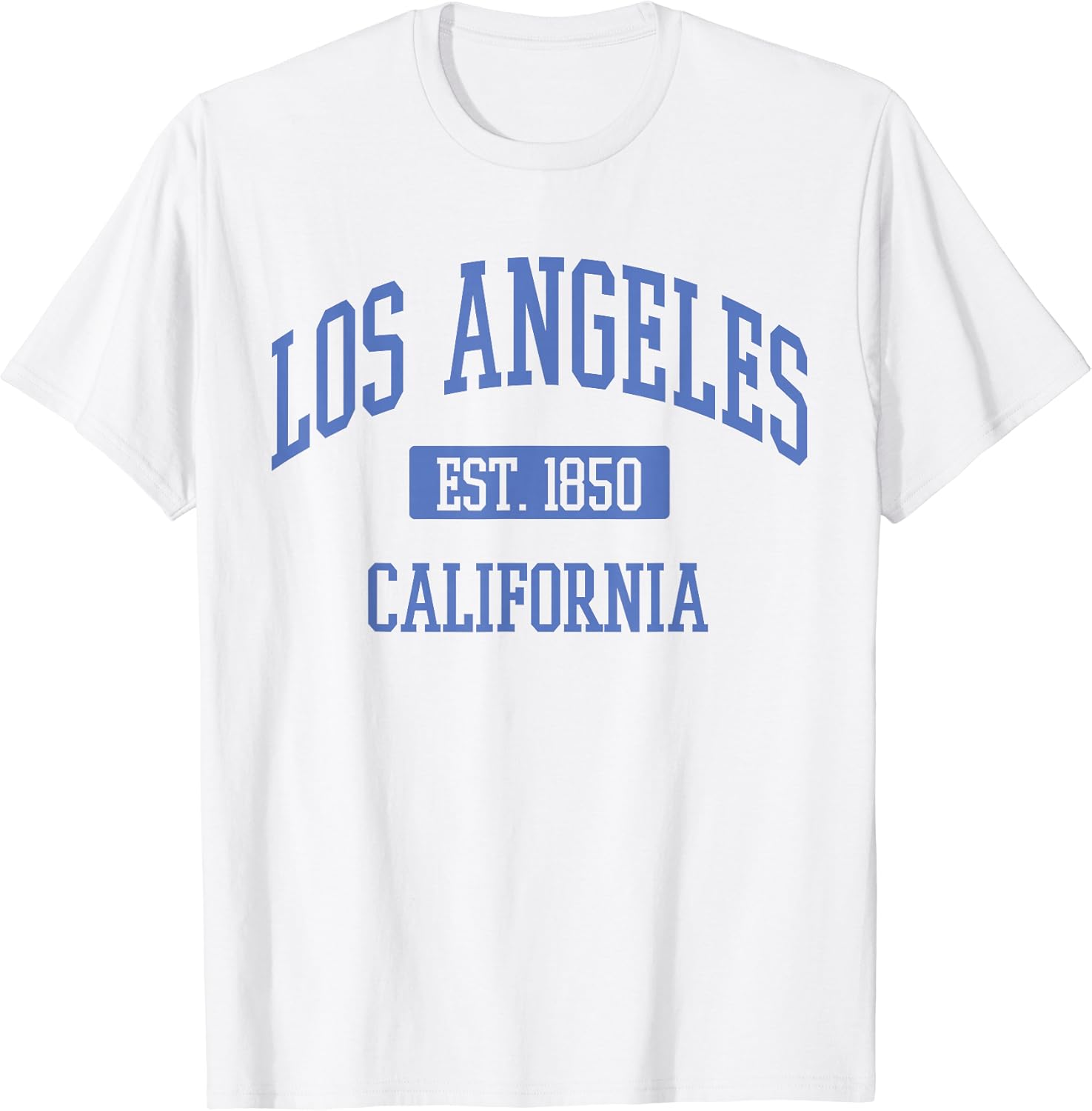 

Классическая синяя футболка с надписью «Лос-Анджелес, Калифорния», белая Losangels Apparel