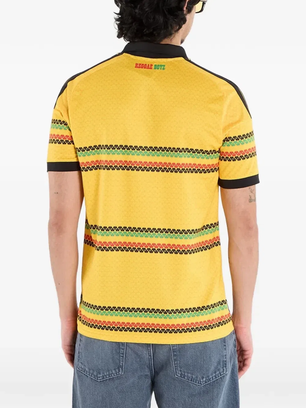 Adidas X Bob Marley Ямайка 26 рубашка-поло, желтый — фото 3