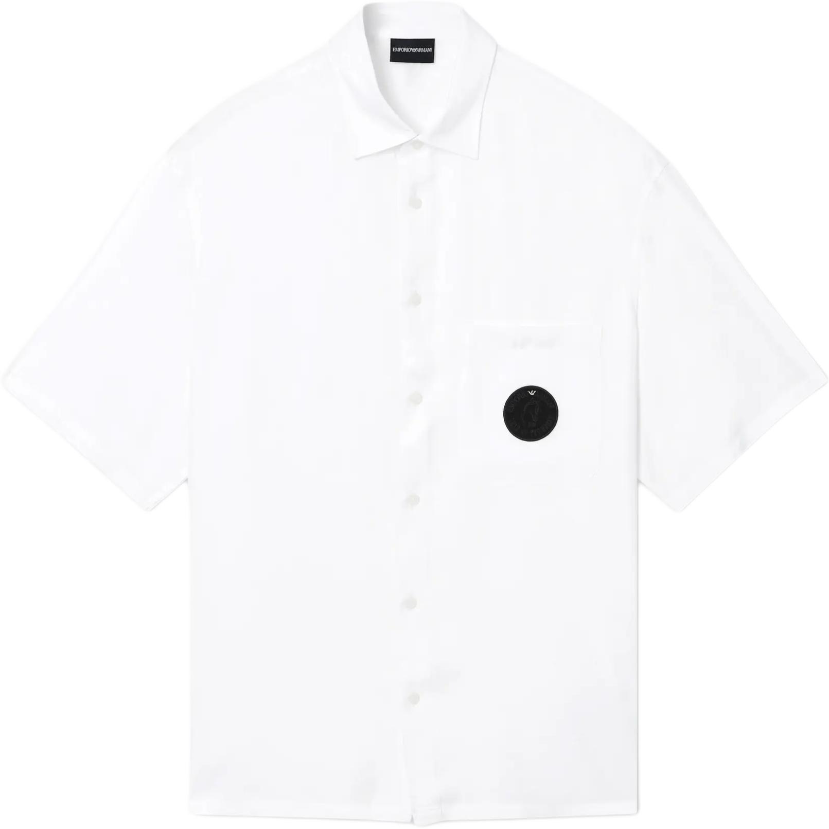 

Мужская рубашка SS26 Emporio Armani, bright белый