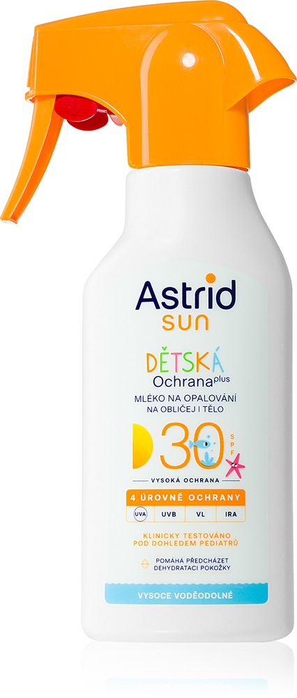 

Солнцезащитный лосьон для детей spf 30 Astrid, purškiamoji priemonė 200 мл
