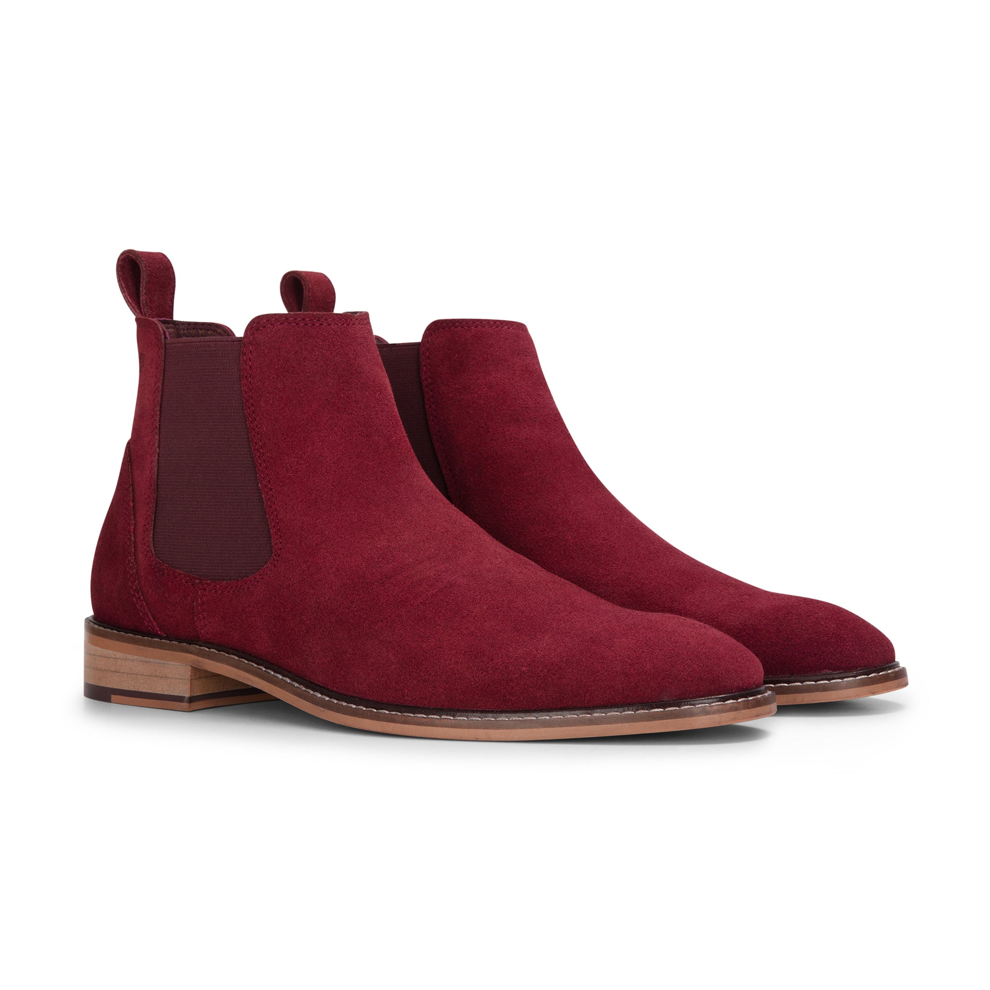 

Ботильоны Chelsea из замши и кожи LONDON BROGUES, цвет wine