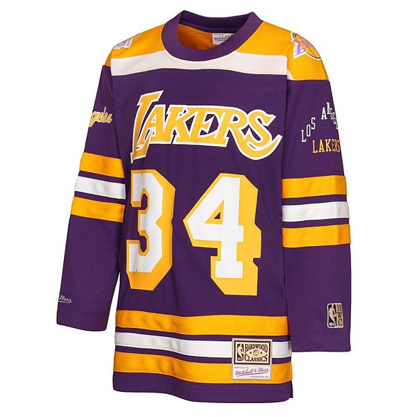 Хоккейная футболка Shaquille O'Neal Los Angeles Lakers Maxxed Out 20 Mitchell & Ness — фото 3
