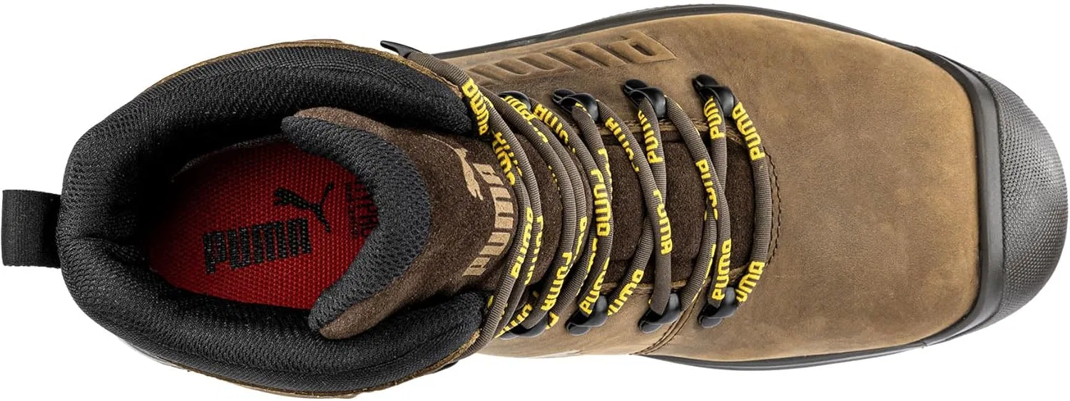 Защитная обувь PUMA Safety Iron HD MID, рабочая обувь S3S с защитным колпачком из стекловолокна, водоотталкивающая, нескользящая, мужская, Brown — фото 4