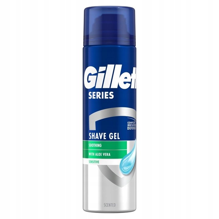 Рождественский набор для бритья Gillette: гель для бритья + бритвы + вода + дорожная косметичка — фото 2