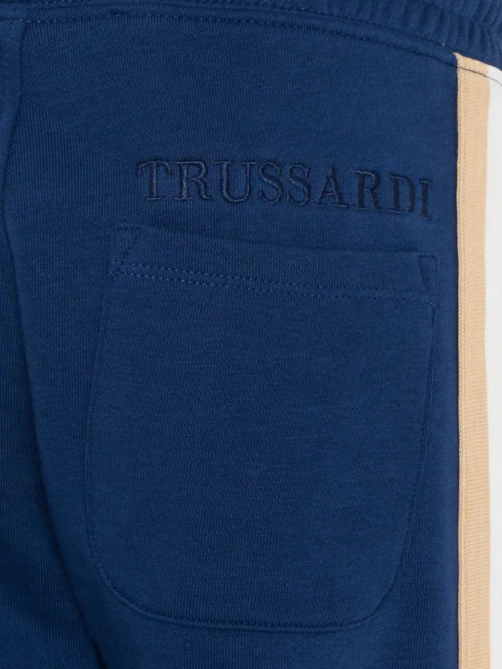 Полосатые брюки на шнуровке Trussardi Junior, синий — фото 4