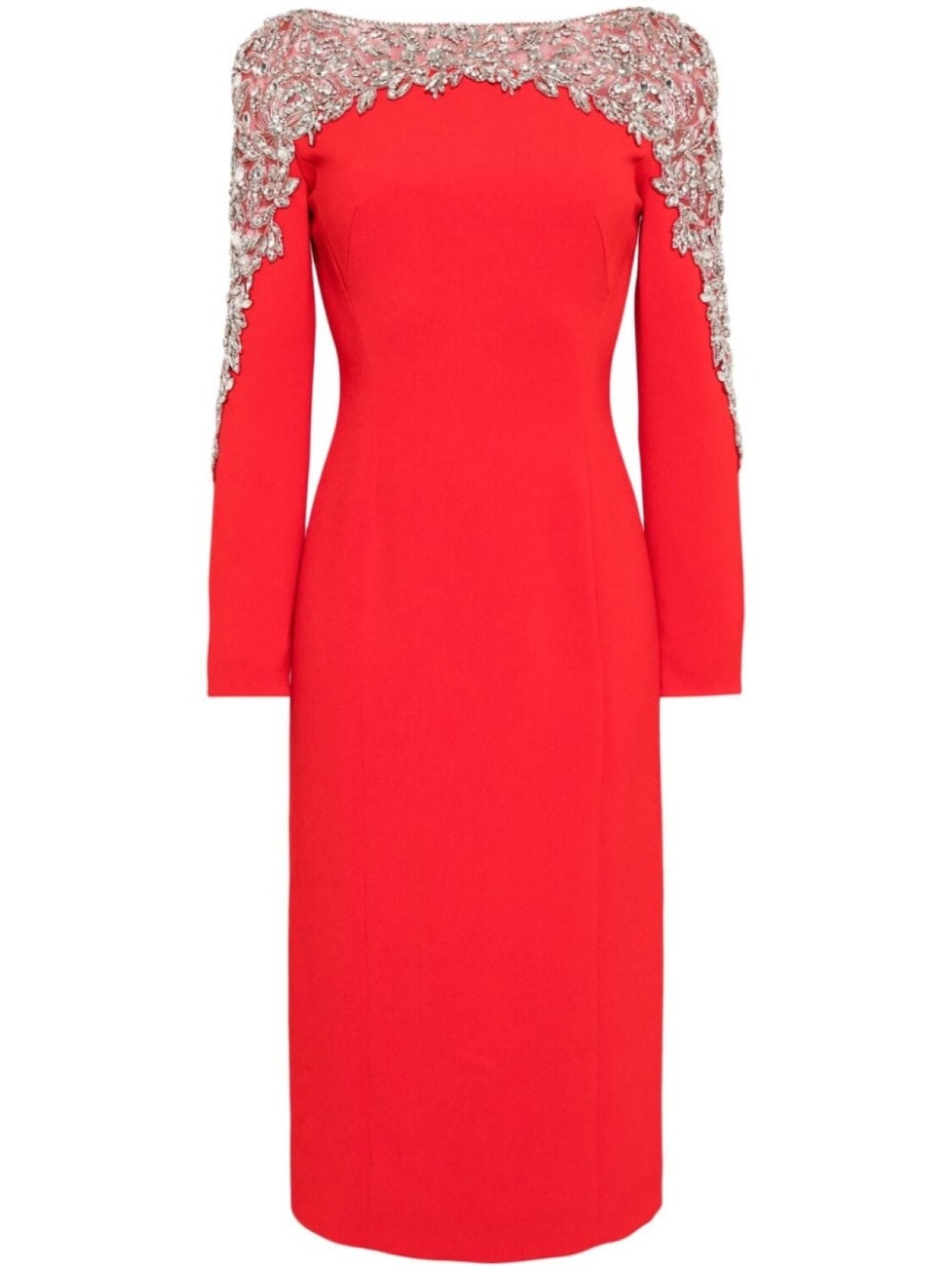 

Jenny Packham платье миди Solstice с кристаллами, красный
