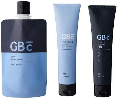 Набор средств для ухода за кожей GBC: очищающая пенка, BB-крем и скраб