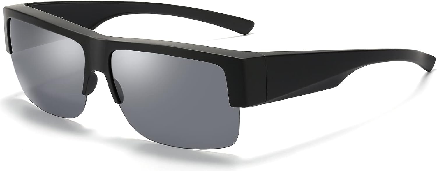 

Солнцезащитные очки CAXMAN Fit Over Glasses для мужчин и женщин, поляризованные линзы, 100% защита от УФ-излучения, Matte Black Frame(tr90)/Black Lens | Medium Sized | Frame Height: 46mm/1.85inch