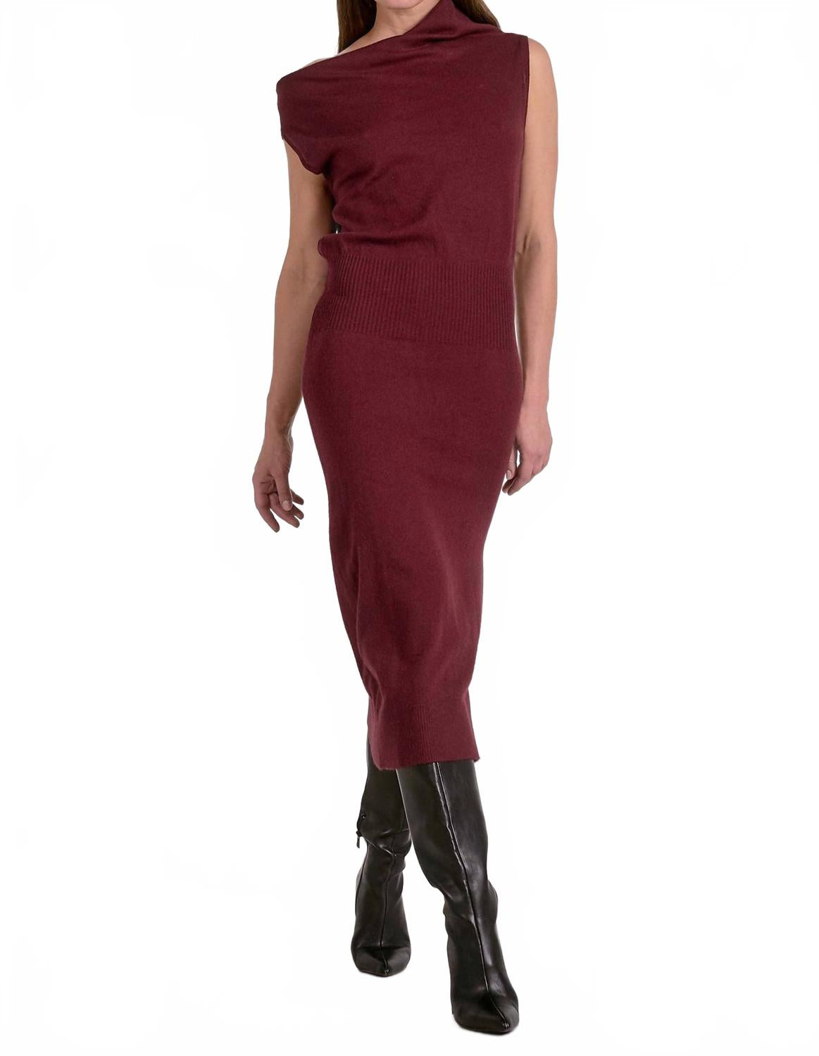 

ELAN Платье миди с открытыми плечами, красное