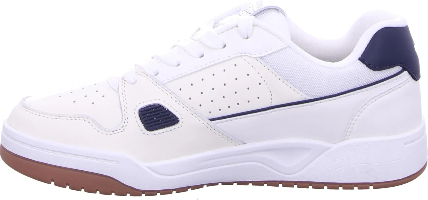Мужские кроссовки Skechers Koopa Harry Kane Court Trainers, White Leather Suede Navy Trim — фото 3