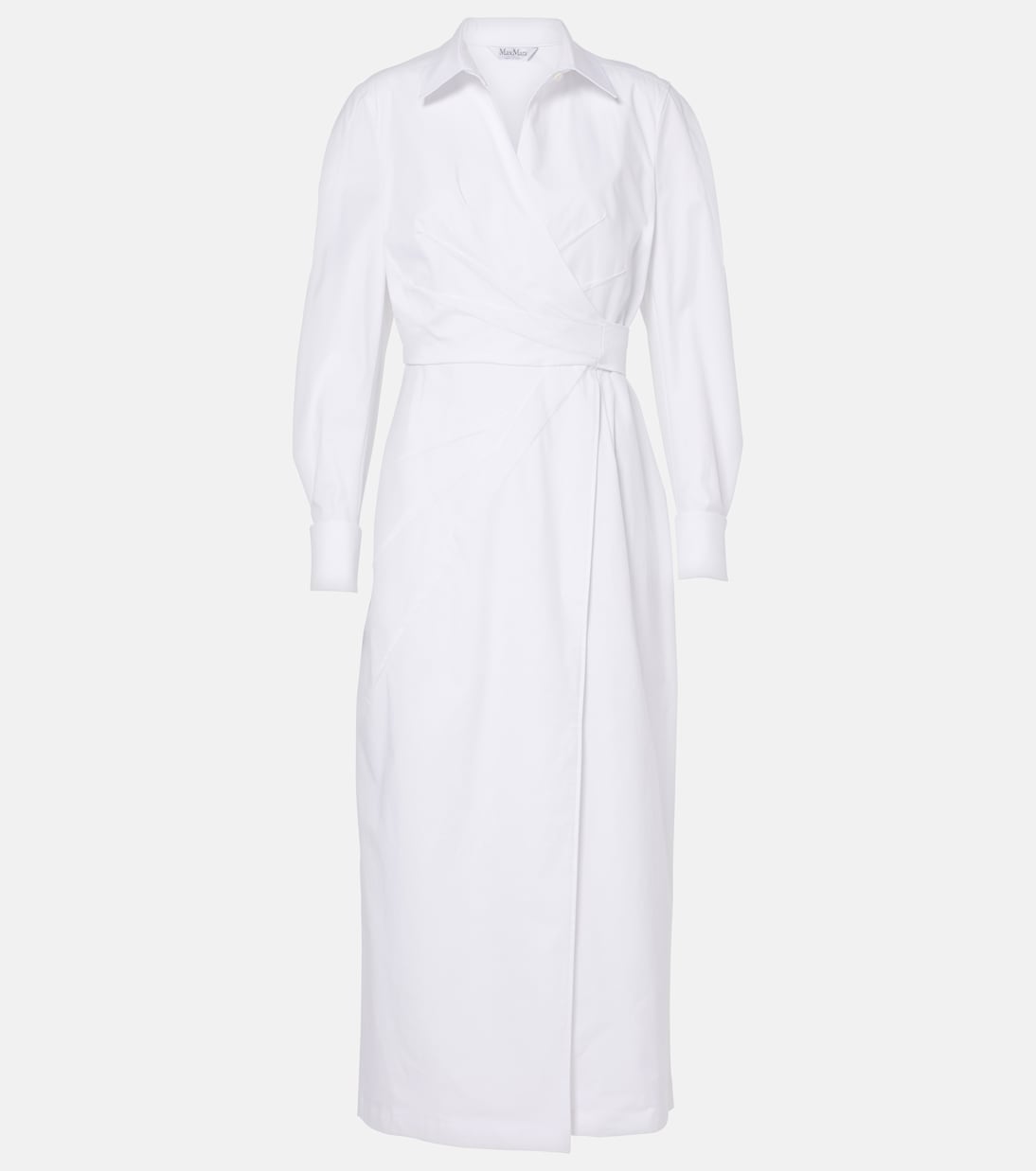 

Платье-халат из хлопчатобумажной саржи Max Mara, Bianco Ottico