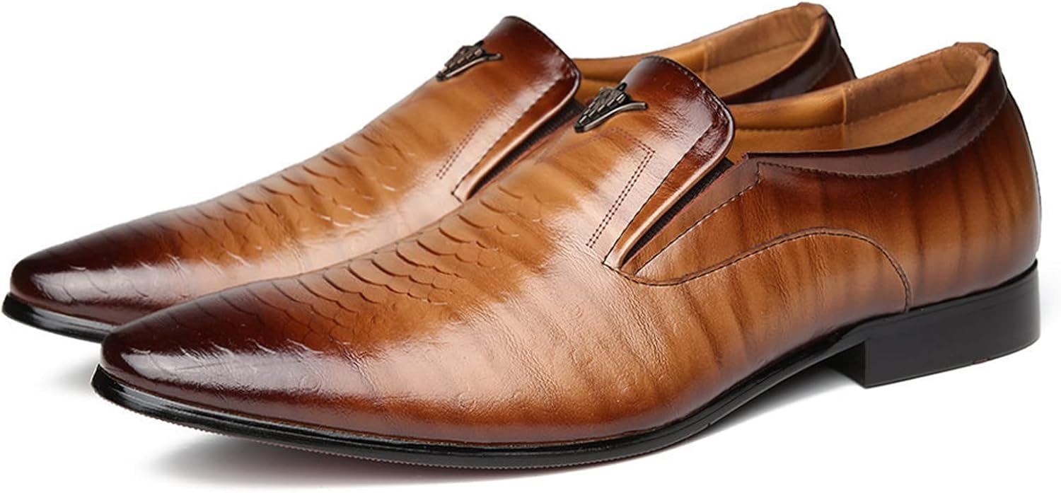 

Мужские кожаные оксфорды на подкладке, лоферы без шнурков, мужские повседневные деловые кожаные туфли Chuumee, коричневый