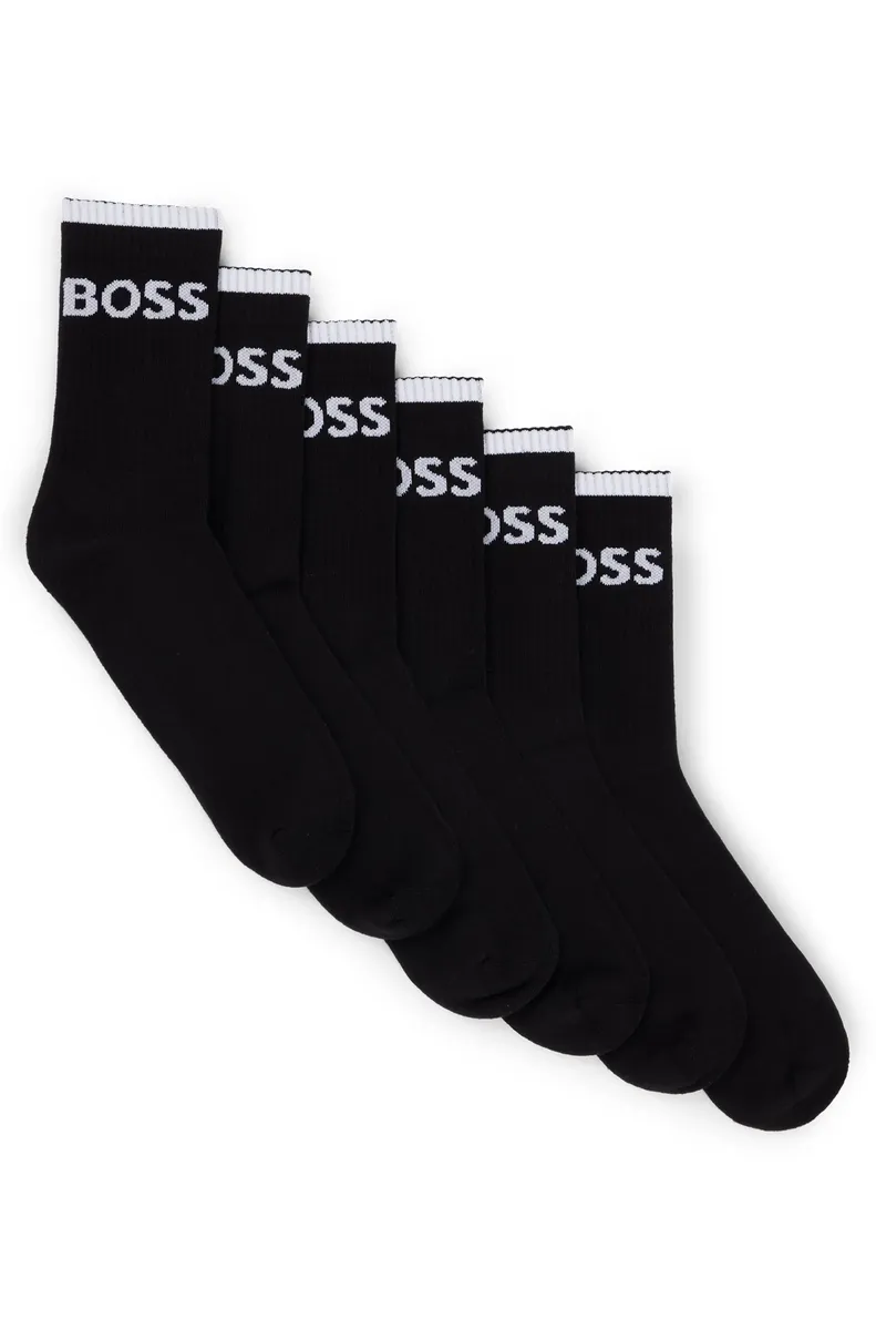 Деловые носки BOSS "6P QS Stripe CC" (6 шт. в упаковке), черный — фото 4