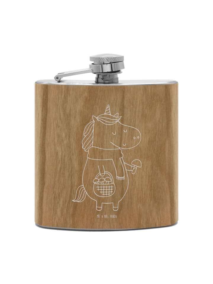 

Mr. & Mrs. Panda Фляжка из нержавеющей стали с изображением единорога и гриба (без слогана), коричневого цвета