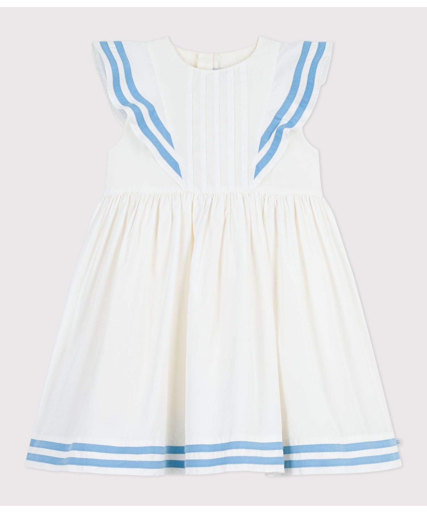 Платье из поплина PETIT BATEAU, Off white — фото 4