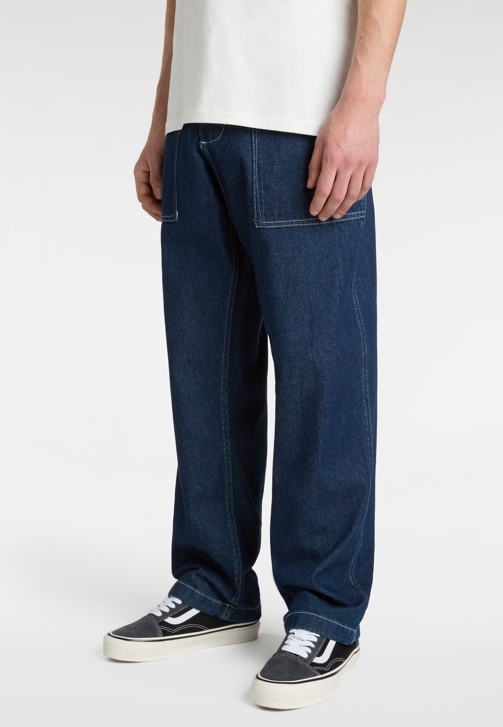 

Зауженные джинсы FATIGUE LOOSE TAPERED FIT DENIM Vans, синий