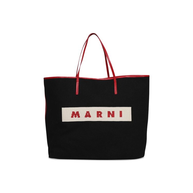 

Сумка-тоут Marni Medium Tote, цвет Black/Burgundy