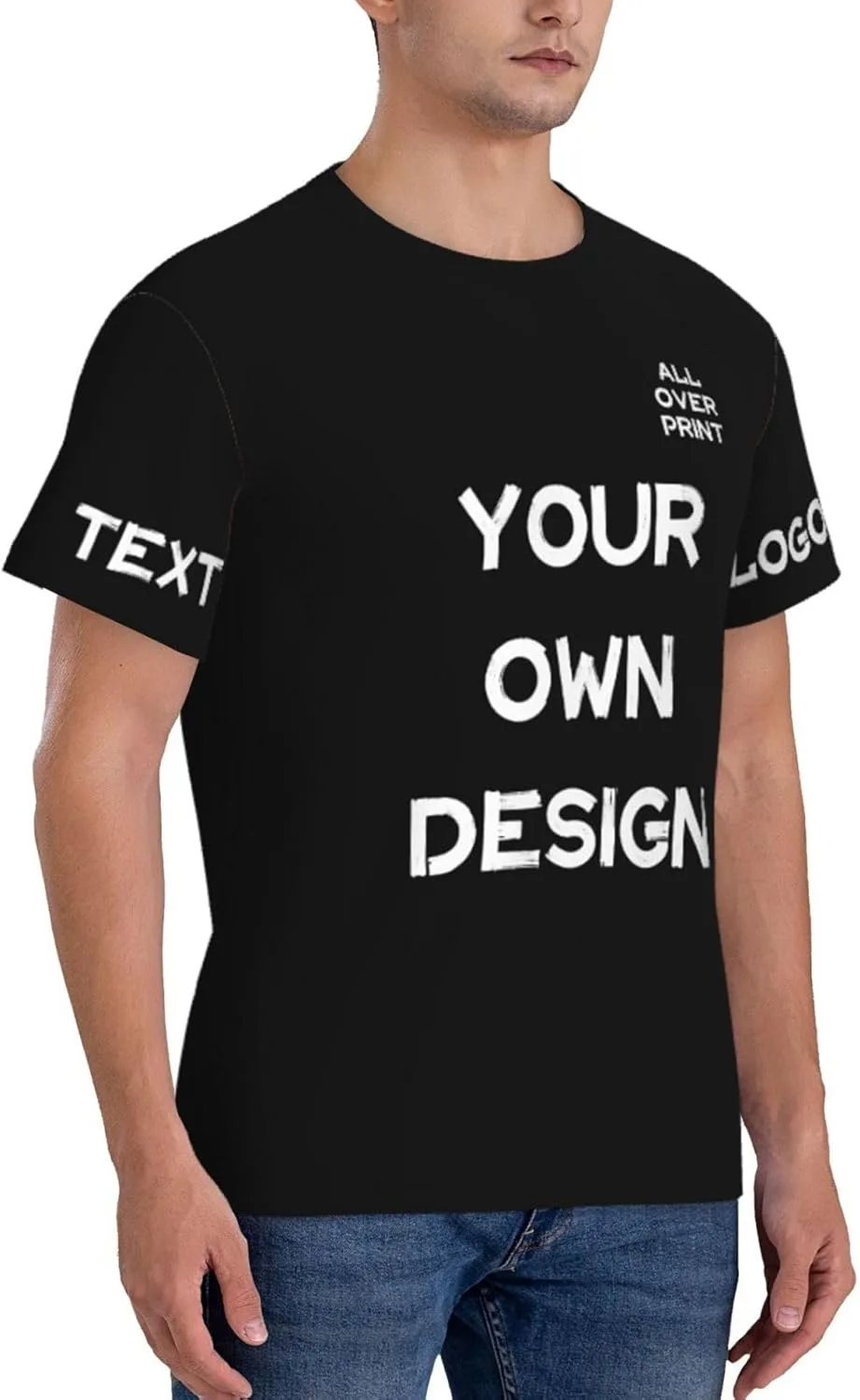 Футболка с принтом Custom Shirt с логотипом и текстом — фото 4