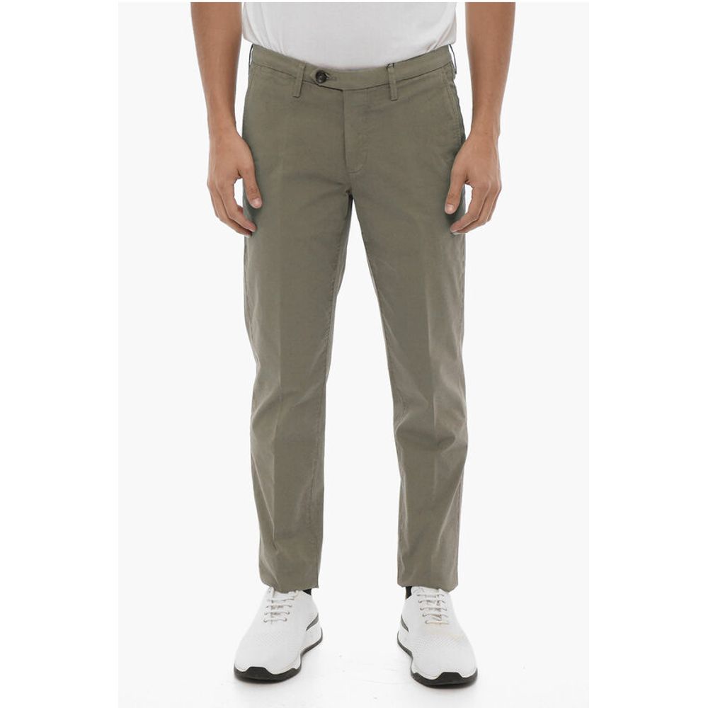 

Брюки-чиносы ID Stretch Cotton с петлями для ремня Corneliani, Green
