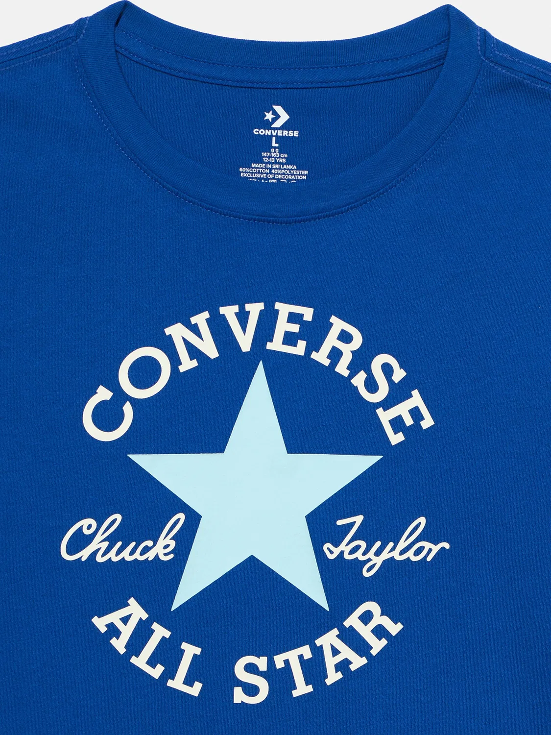 Футболка Converse DISSECTED CHUCK синего и светло-голубого цвета — фото 3
