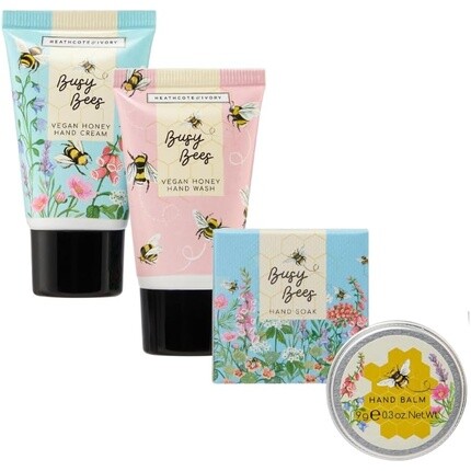 Heathcote & Ivory Набор для ухода за руками Busy Bee'S Mini Hand Care: крем для рук 30 мл, гель для замачивания рук 30 мл, бальзам для рук 9 г — фото 2