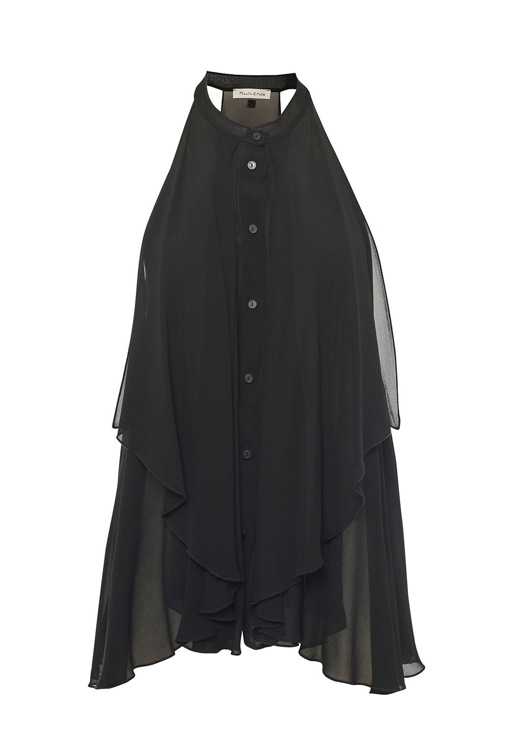 

Топ WITH ROUCHES - Button-down blouse Manila Grace, черный