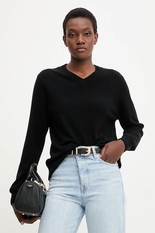 

Свитер из мериносовой шерсти Answear.Lab, черный