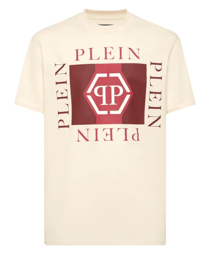

Футболка Bedrucktes rundhals шестигранная Philipp Plein, бежевый