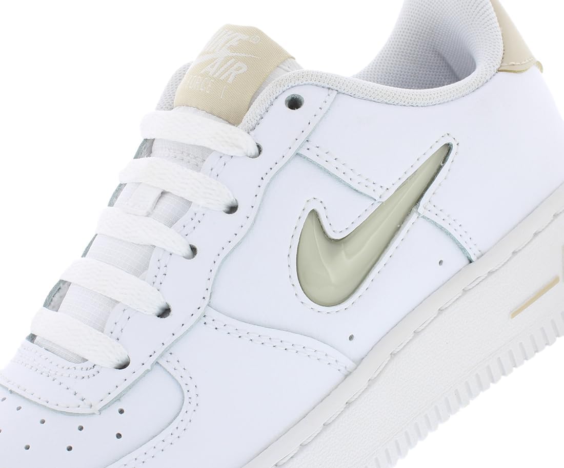 Кроссовки для больших детей Nike Air Force 1 (HQ3249-043, Pure Platinum/Glacier Blue/Metallic Silver), белый — фото 3