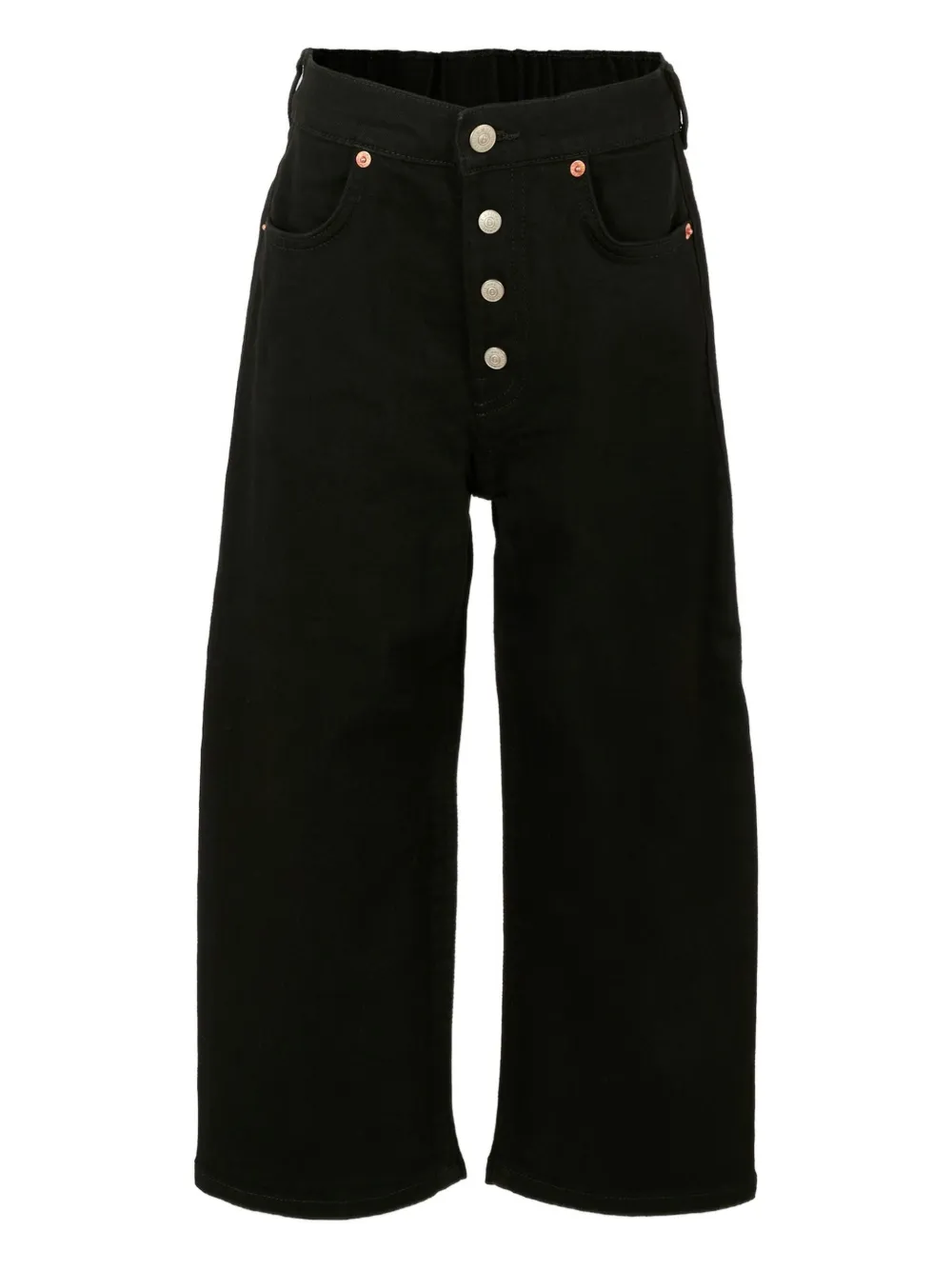 

Джинсы с застежкой на пуговицы MM6 Maison Margiela Kids, черный