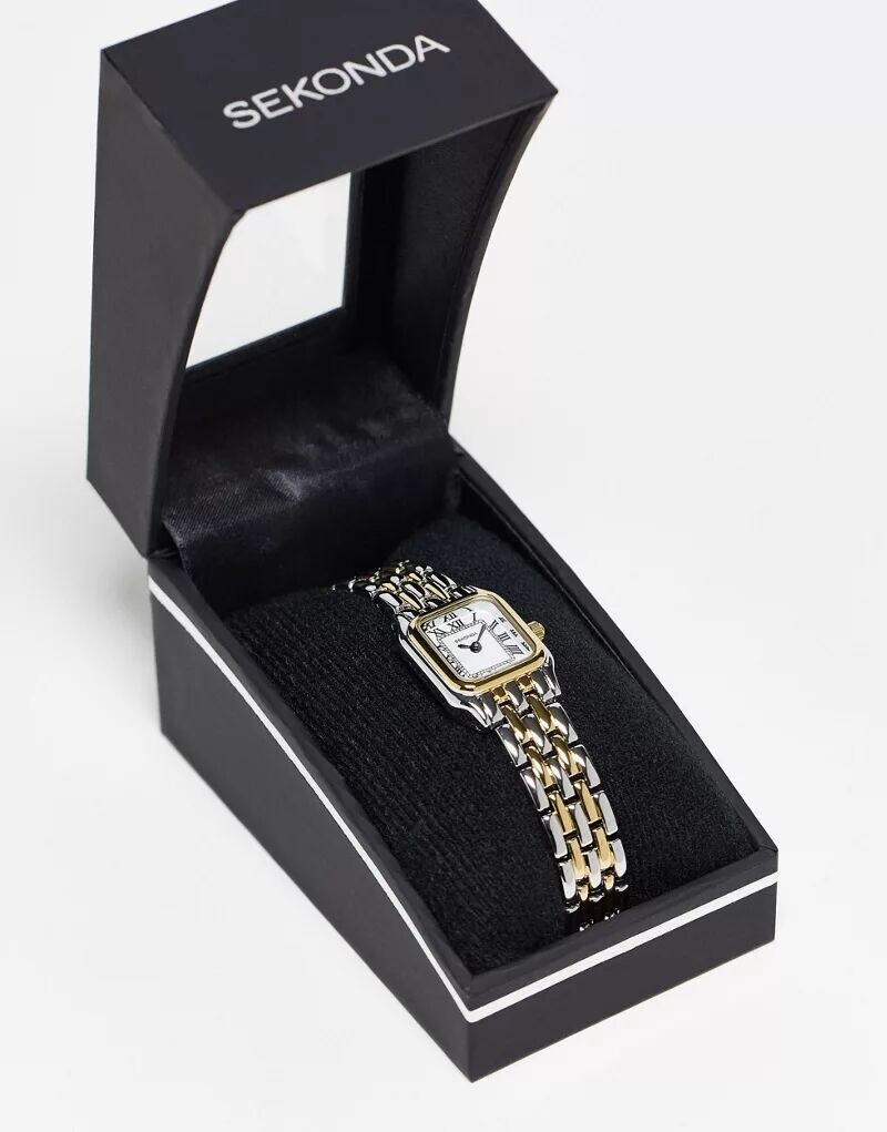Классические часы Sekonda из смешанного металла, серебро/золото — фото 2