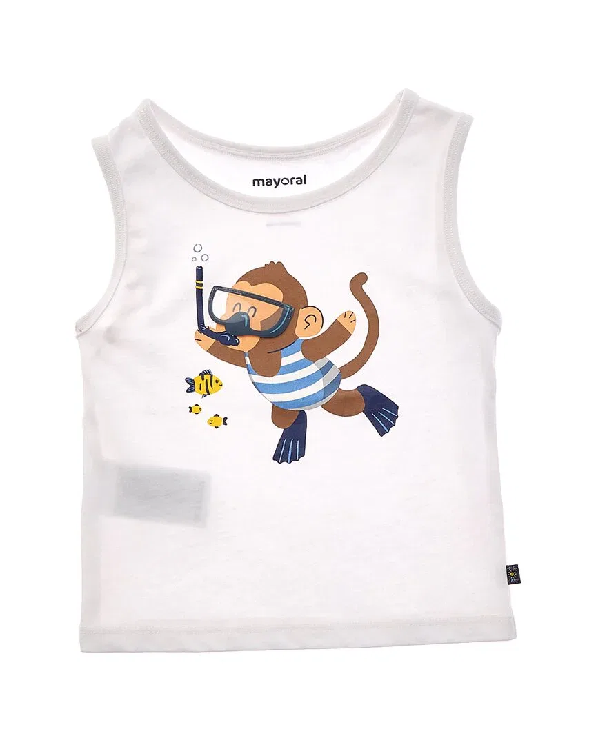 Майка Mayoral White Scuba Graphic Tank Top — фото 2
