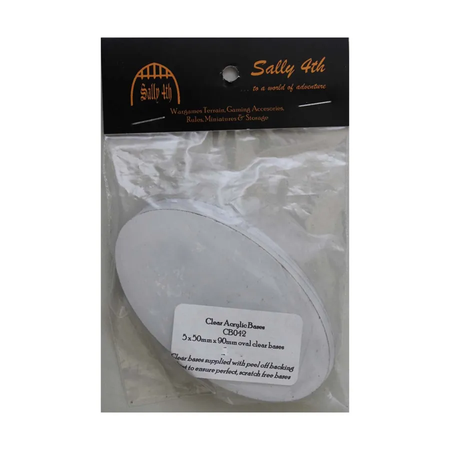 

Овальное основание — 50 мм x 90 мм (5), Terra-Base Clear Acrylic Miniature Bases (Sally 4th)