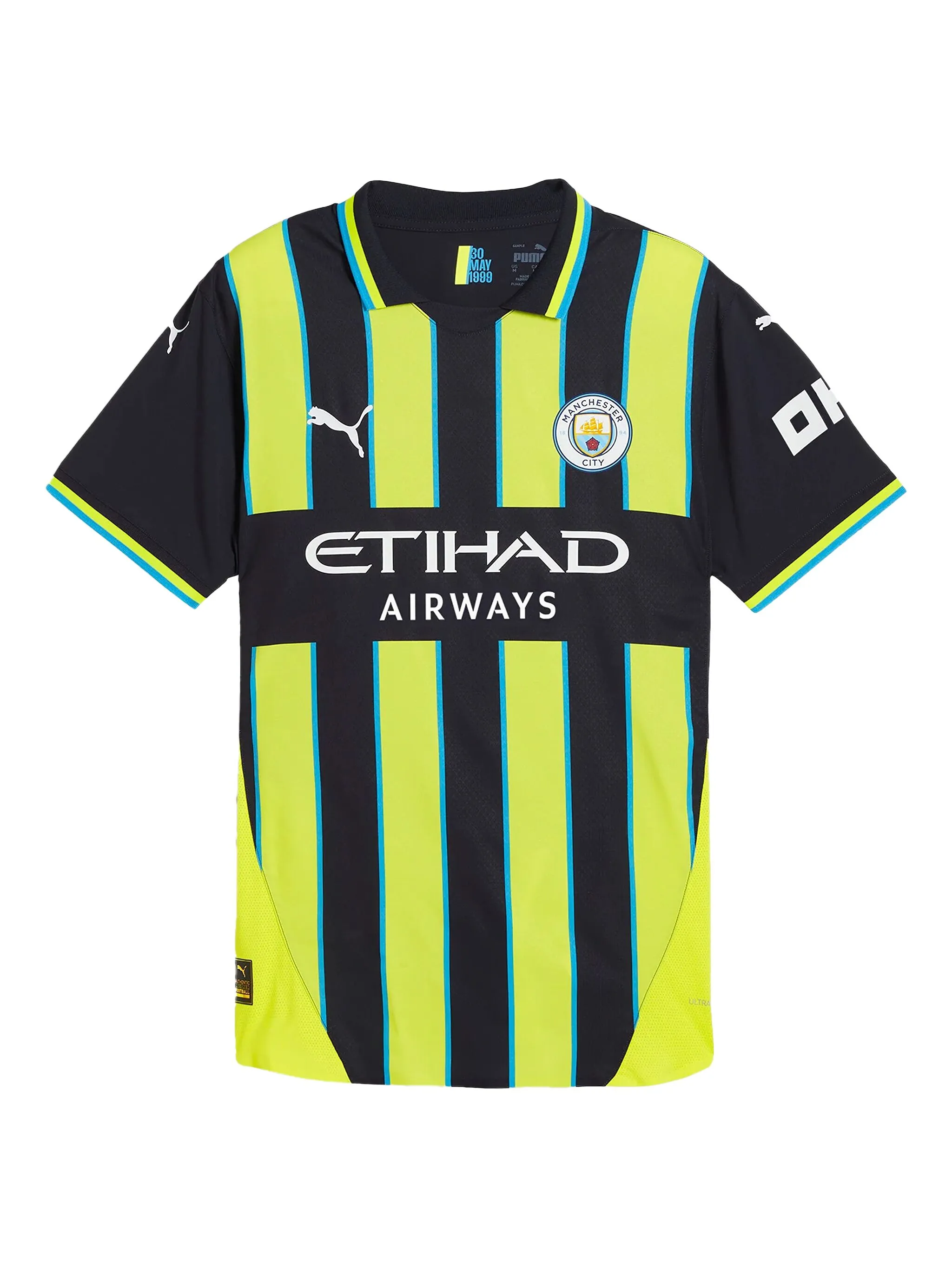 

Футболка Manchester City 24/25 в полоску Puma, синий
