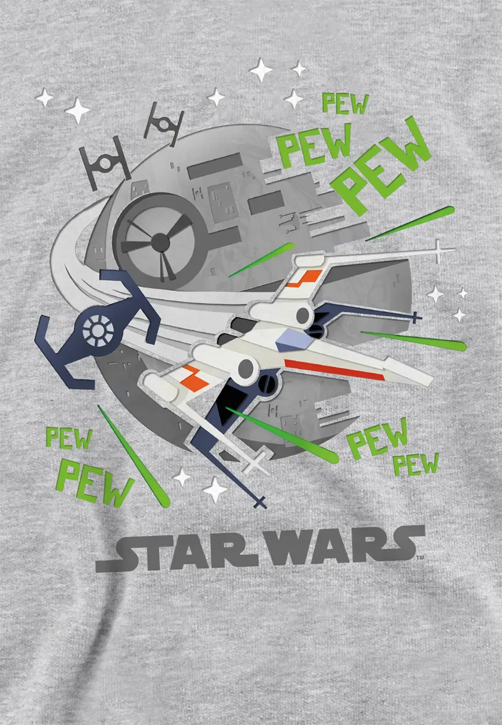 Детский худи с X-Wing Star Wars Disney, серый — фото 2