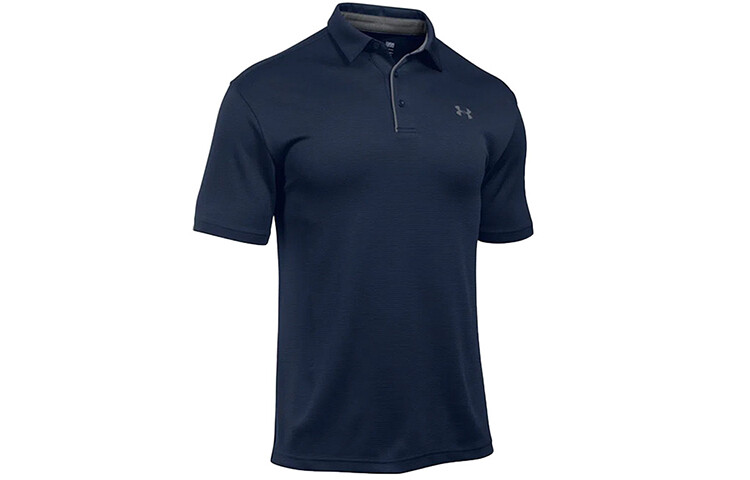 

Техническая рубашка поло для мужчин, темно-синяя Under Armour, синий