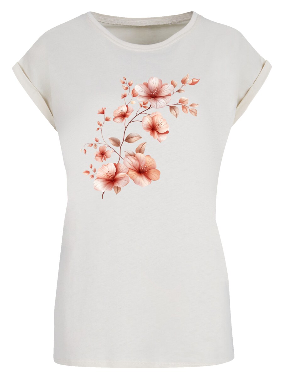 

Рубашка F4NT4STIC Rosa Blumenzweig 3D, белый