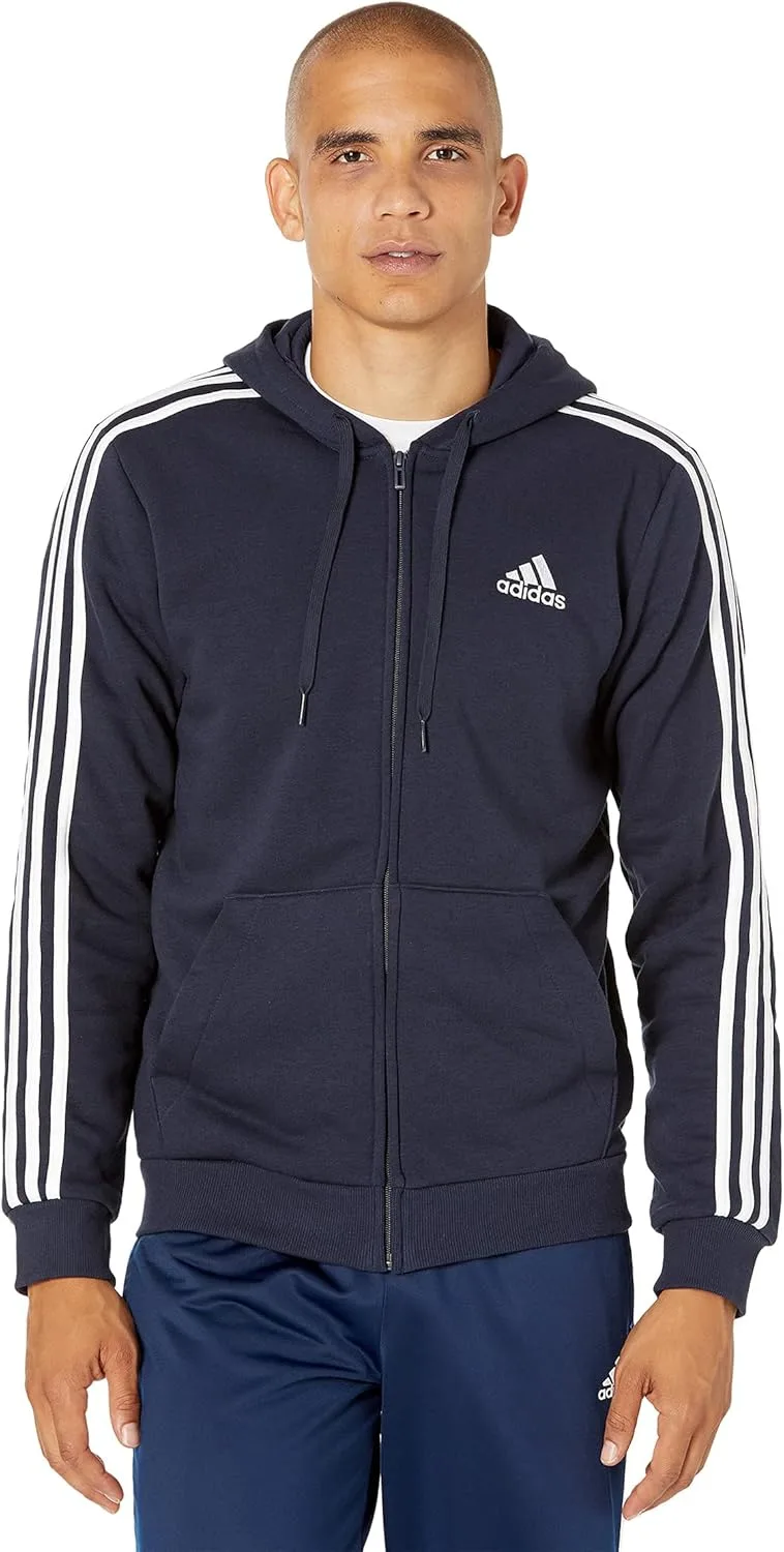Толстовка Adidas Essentials Fleece с молнией и 3 полосками, Legend Ink