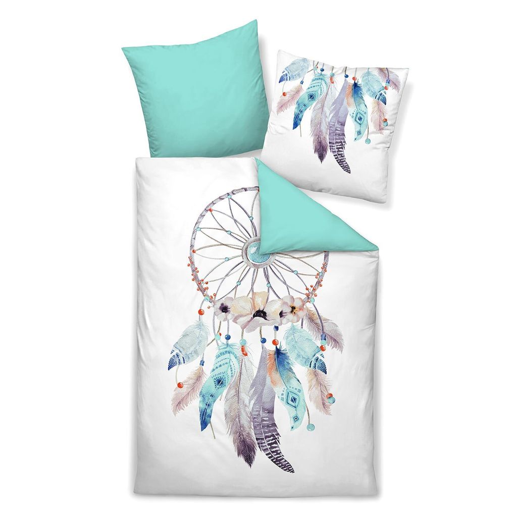 

Biberna 0044501 Постельное белье Linon DREAM CATCHER цвет: ciel, размер: 1x 135x200 см + 1x 80x80 см