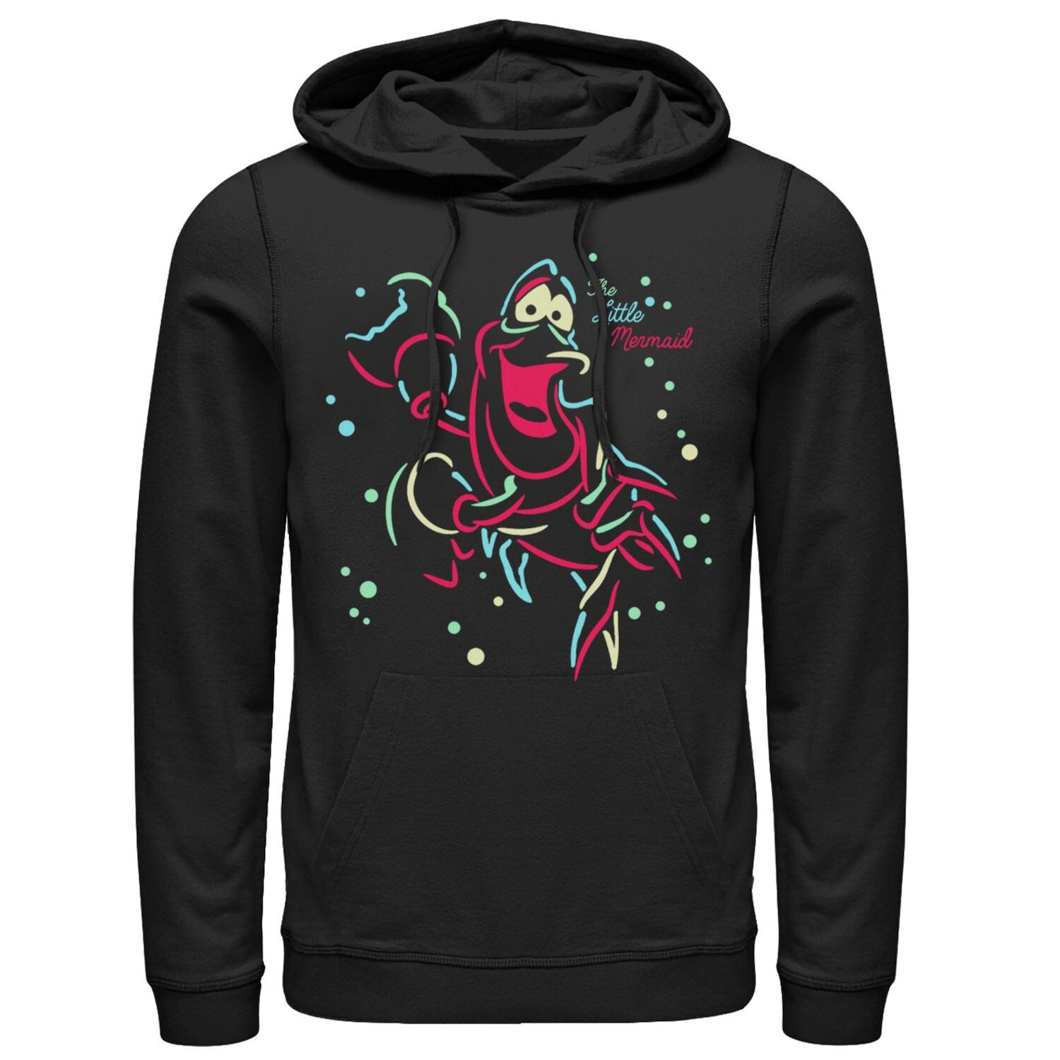

Мужская толстовка с капюшоном Sebastian The Little Mermaid Neon Lights Disney