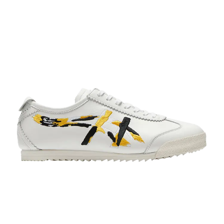 Кроссовки Onitsuka Tiger Wmns Mexico 66 Deluxe Nishikigoi - White Vibrant Yellow, белый
