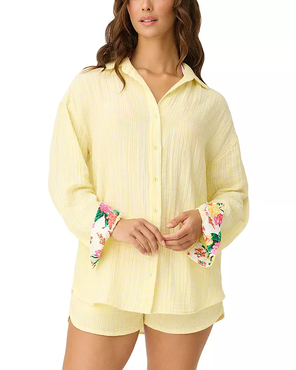 

Рубашка с контрастными манжетами X pj salvage Pq Swim, желтый