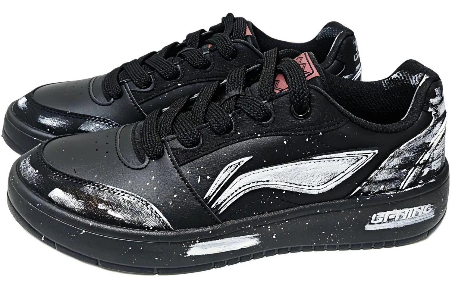 Кроссовки скейтбордические с принтом Li-Ning Sycee V3 черно-белые — фото 4
