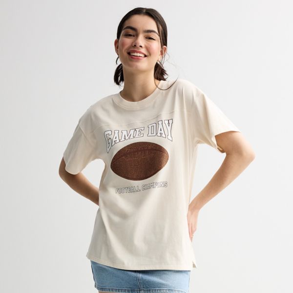 

Футболка с графическим принтом из страз для юниоров Madden Girl, цвет tan stone combo