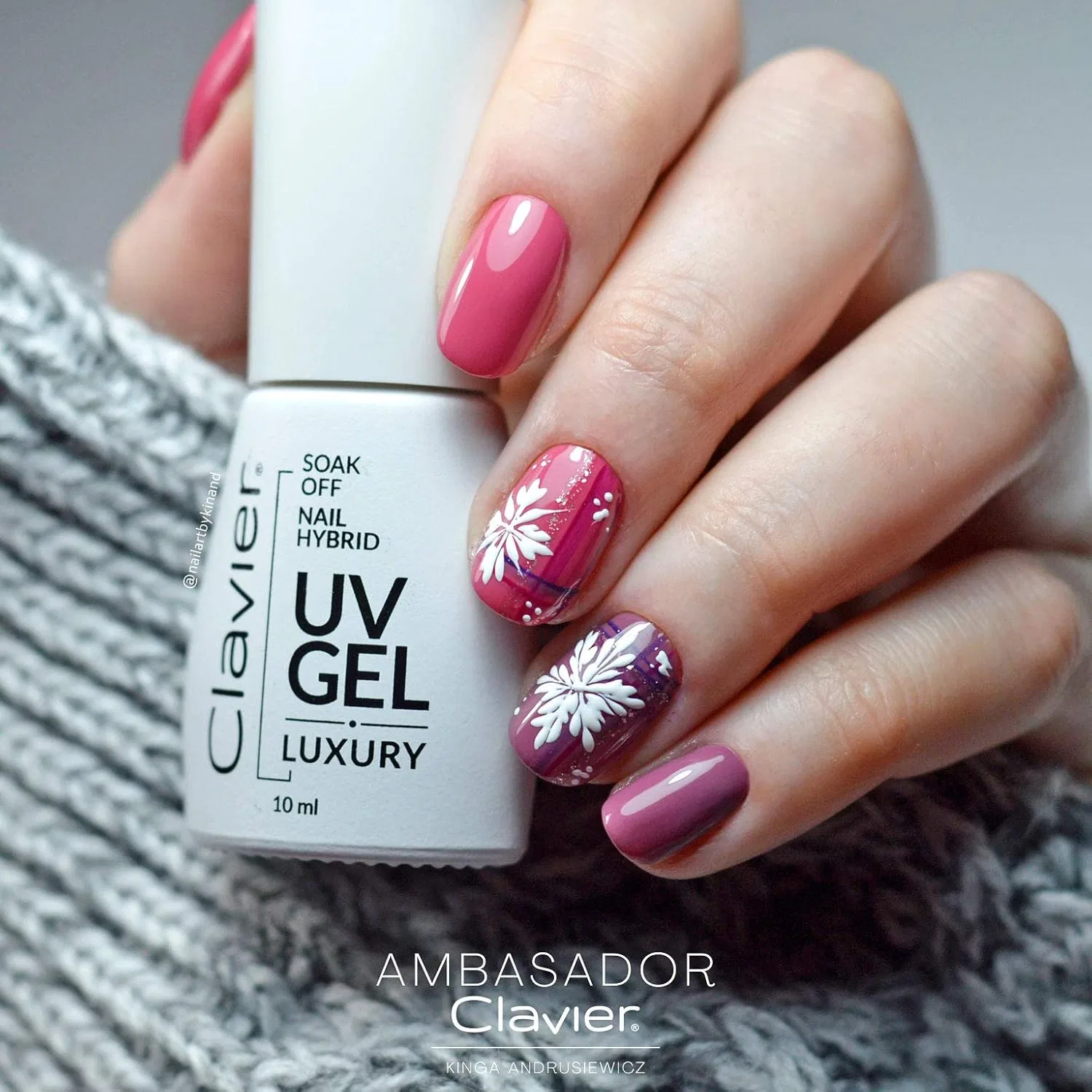 Гибридный УФ-гель-лак для ногтей Luxury Nail 10 мл (Virgin Blush) Clavier — фото 3
