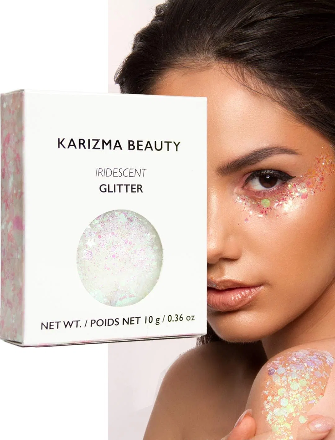 Глиттер для лица и тела «Iridescent» от Karizma Beauty Karizma, Pink
